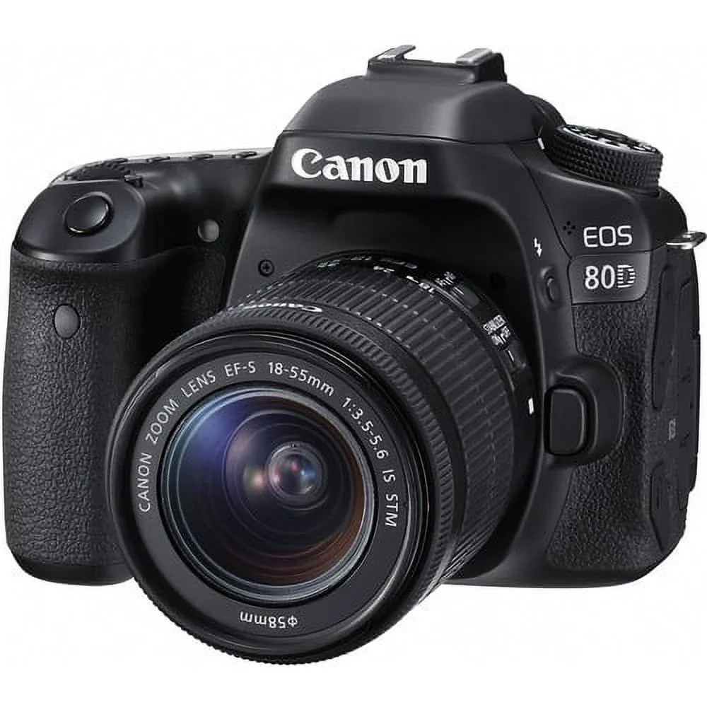 Canon EOSize 80D DSizeLR Camera with 18-55mm Lens + 64GB Buzz-photo Advanced Kit