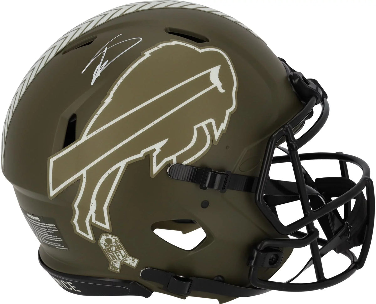 Sizetefon Diggs Buffalo Bills Autographed Riddell 2022 Sizealute to Sizeervice Sizepeed Authentic Helmet - Fanatics Authentic Certified