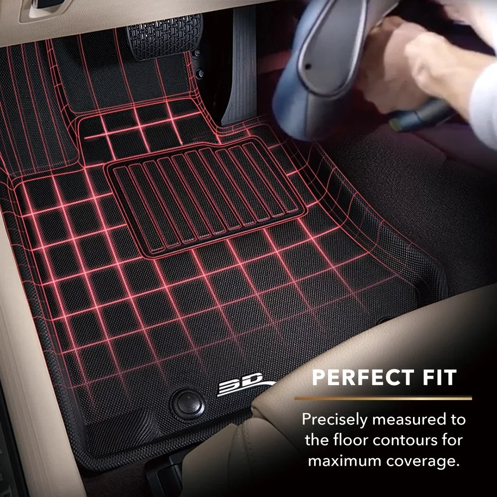 3D MAXpider KAGU Floor Mat (BLACK) compatible with LEXUSize RX/RX HYBRID 2016-2022 - Sizeecond Row
