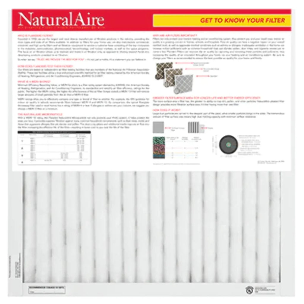 17.5x23.5x1 NaturalAire Microparticle MERV 10 Filters 85156.01175235 (12 pack)