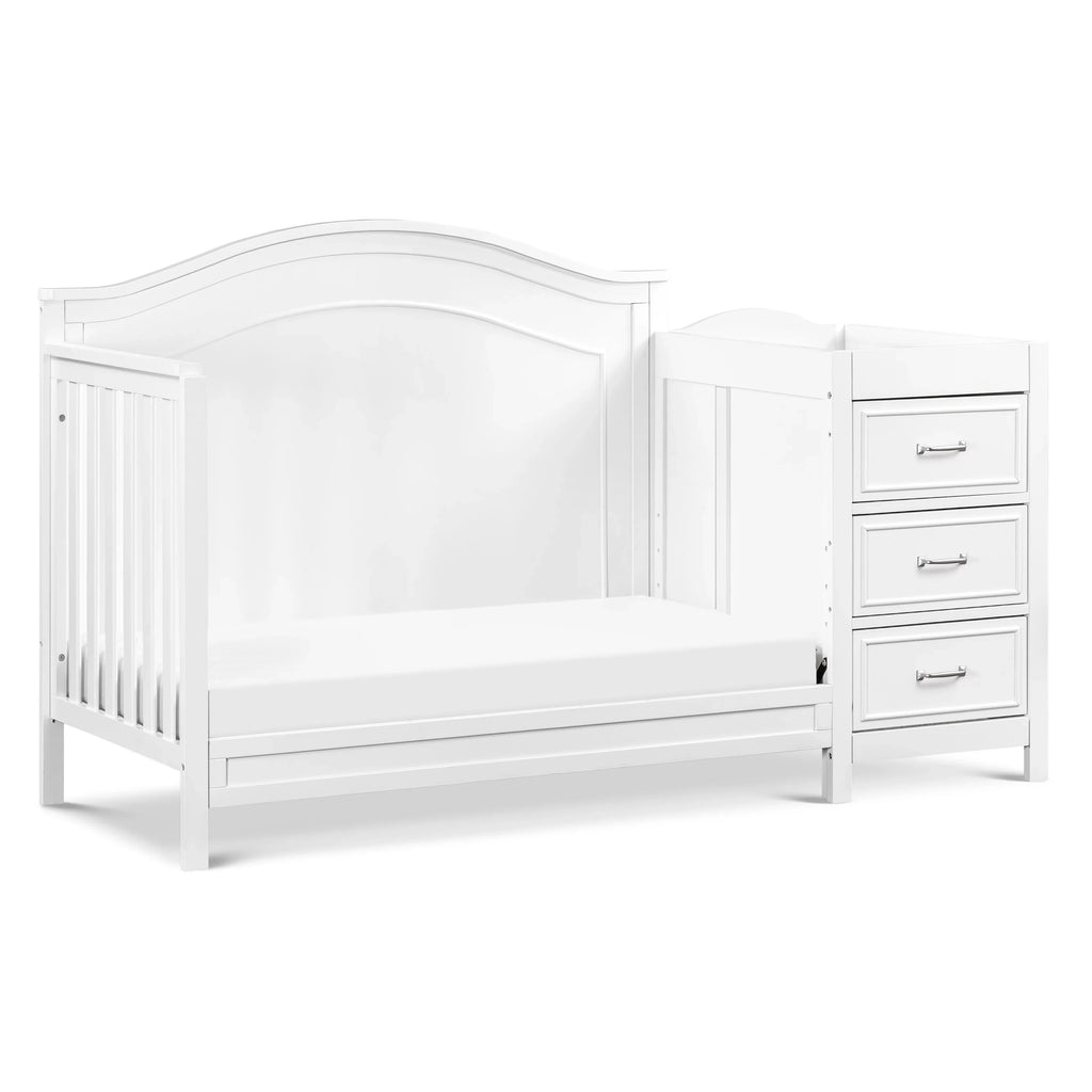 DaVinci Charlie 4-in-1 Convertible Crib and Changer Combo in Ivory