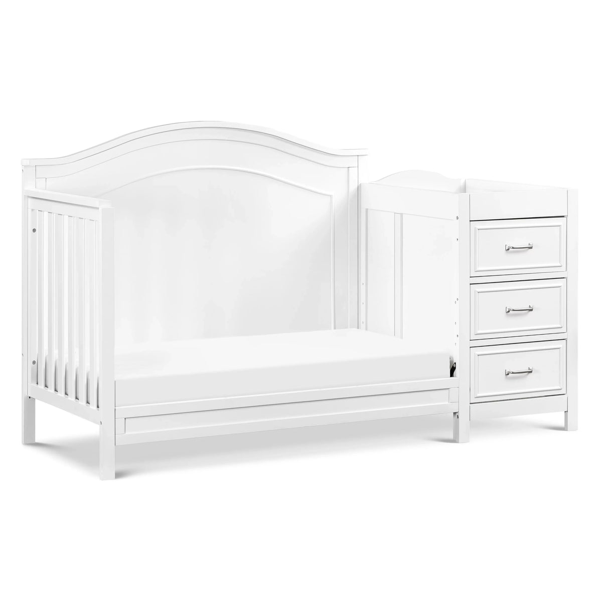 DaVinci Charlie 4-in-1 Convertible Crib and Changer Combo in Ivory